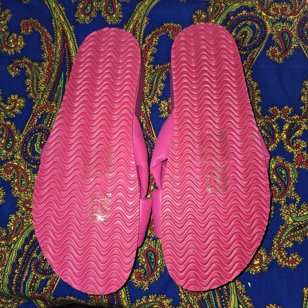 J. Crew Fuchsia Knot Slide Sandals - Picture 3 of 7